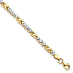 Load image into Gallery viewer, Leslie's 10K w/Rhodium D/C Infinity & Heart Bracelet10LF559-7.25