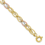 Load image into Gallery viewer, Leslie's 10K White & Rose Rhodium Fancy Link Bracelet10LF575-7.5