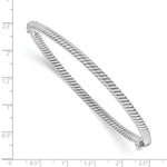 Load image into Gallery viewer, Leslie's 10K White Gold Polished & Textured Fancy Hinged Bangle10LF580W