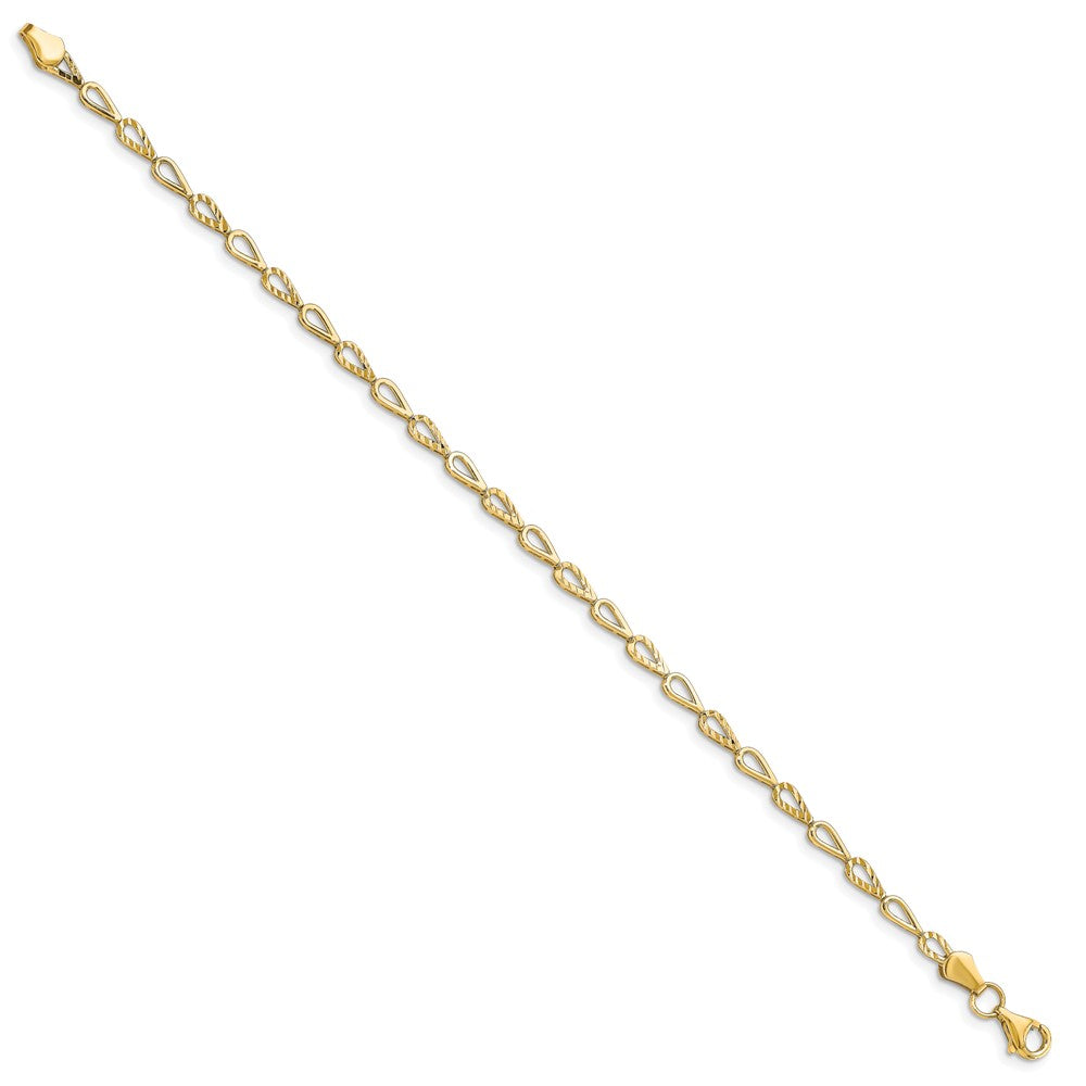 Leslie's 10K Polished D/C Fancy Link Bracelet10LF584-7.5