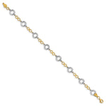 Load image into Gallery viewer, Leslie's 10K Two-tone Polished Textured Infinity Bracelet10LF586-7.5