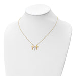 Load image into Gallery viewer, Leslie's 10K Two-tone Polished 3-Cross Necklace10LF592-18