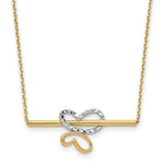 Load image into Gallery viewer, Leslie's 10K Rhodium-plated Polished D/C Butterfly Bar Necklace10LF605-18