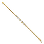 Load image into Gallery viewer, Leslie's 10k Rhodium-plated D/C Bracelet10LF607-7.5