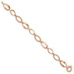 Load image into Gallery viewer, Leslie's 10k Rose Gold Polished Link Bracelet10LF608-7.5