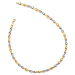 Load image into Gallery viewer, Leslie's 10k Tri-color Polished and Brushed D/C Necklace10LF611-18