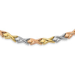 Load image into Gallery viewer, Leslie's 10k Tri-color Polished and Brushed D/C Necklace10LF611-18