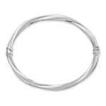Load image into Gallery viewer, Leslie's 10k White Gold Polished and Brushed Hinged Bangle10LF613W