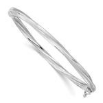 Load image into Gallery viewer, Leslie's 10k White Gold Polished and Brushed Hinged Bangle10LF613W