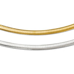 Load image into Gallery viewer, Leslie's 14K 6mm Two-tone Reversible Omega Necklace1246-16