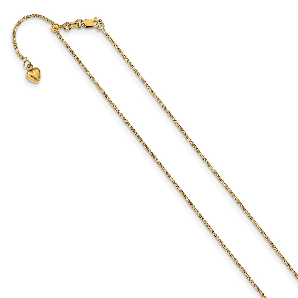 14K Leslie's Two-tone Twisted Pendant Adjustable Chain1332-30