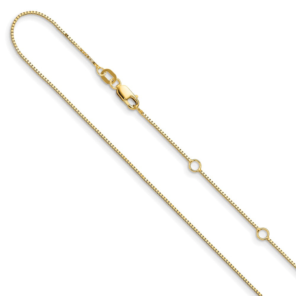 Leslie's 14K .7 mm Box Chain w/Lobster 1in+1in Adjustable1374-16+2