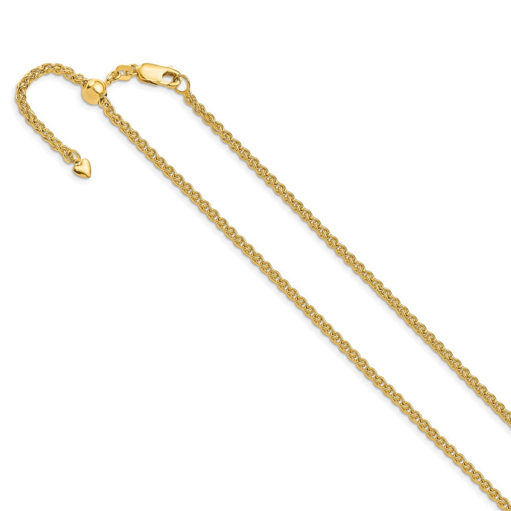 Leslie's 14K Adjustable 2.5mm Semi Solid Spiga Chain1389-22