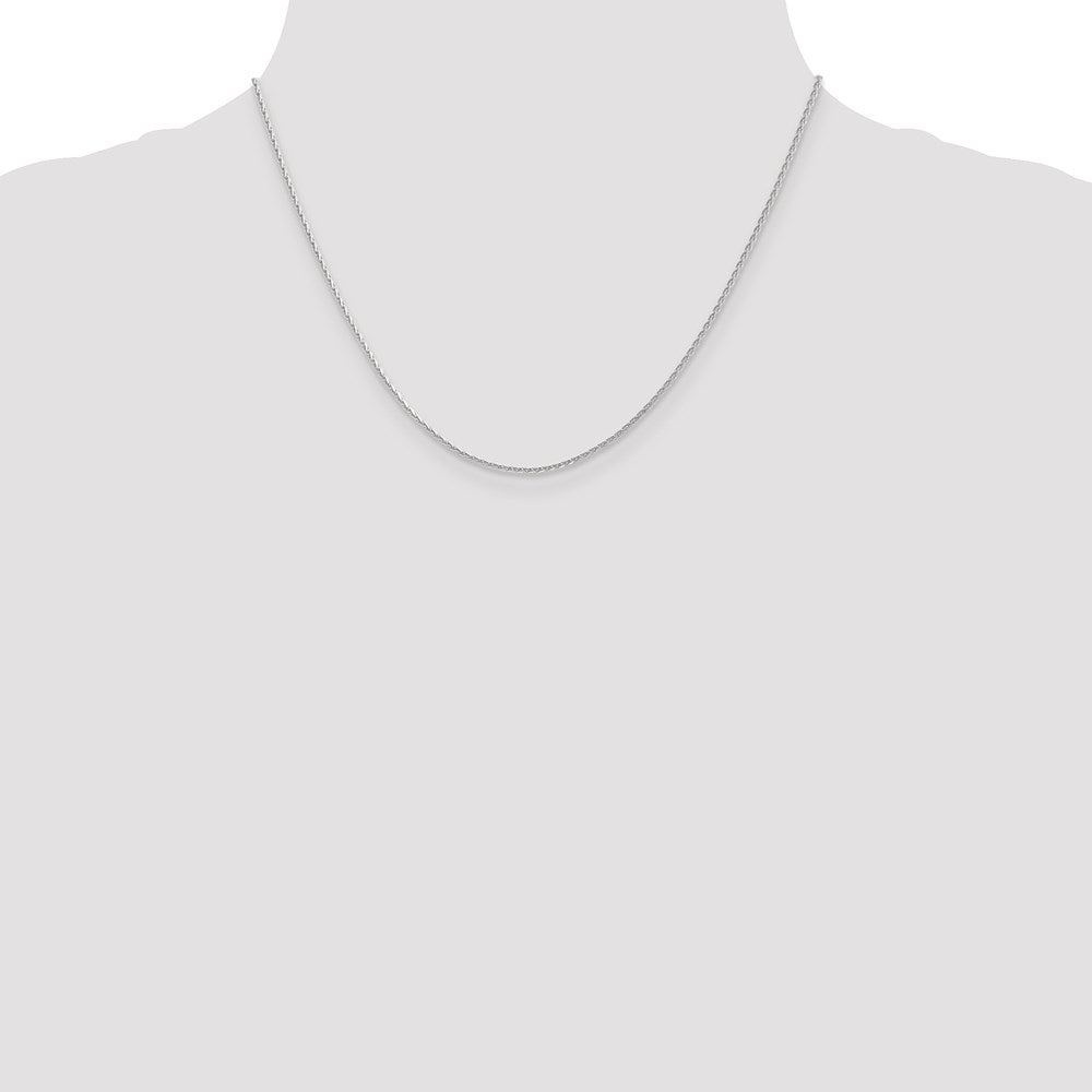 Leslie's 14K White Gold 1.3mm D/C Spiga (Wheat) Chain1955-18