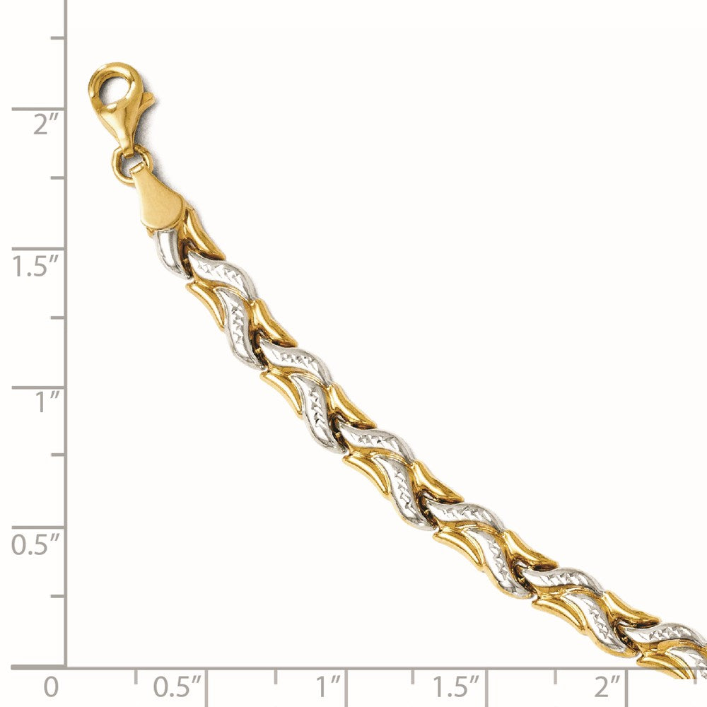 Leslie's 14K w/Rhodium D/C Bracelet2672-7