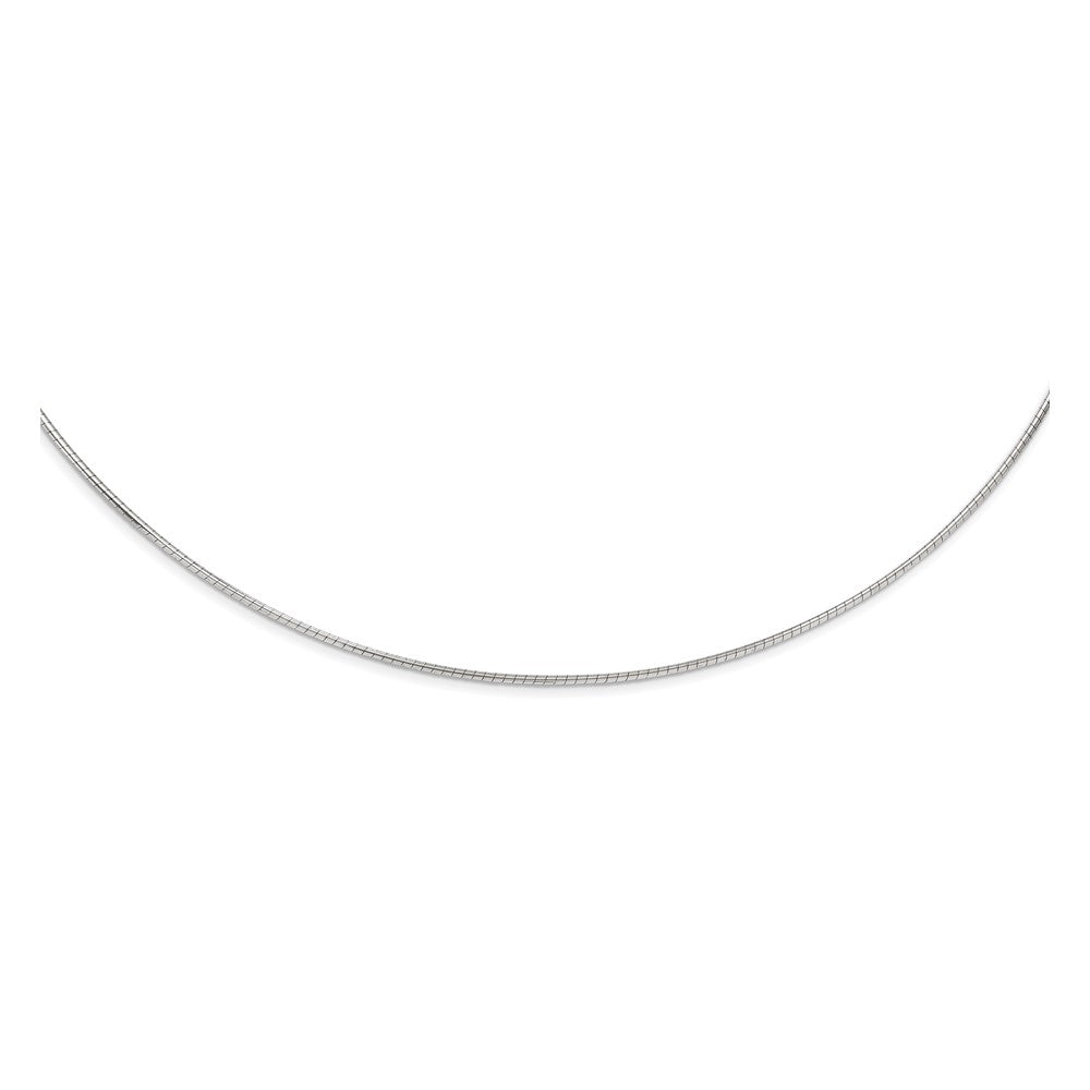 Leslie's 14K White Gold 1.2mm Detachable Clasp Omega Necklace2783-16