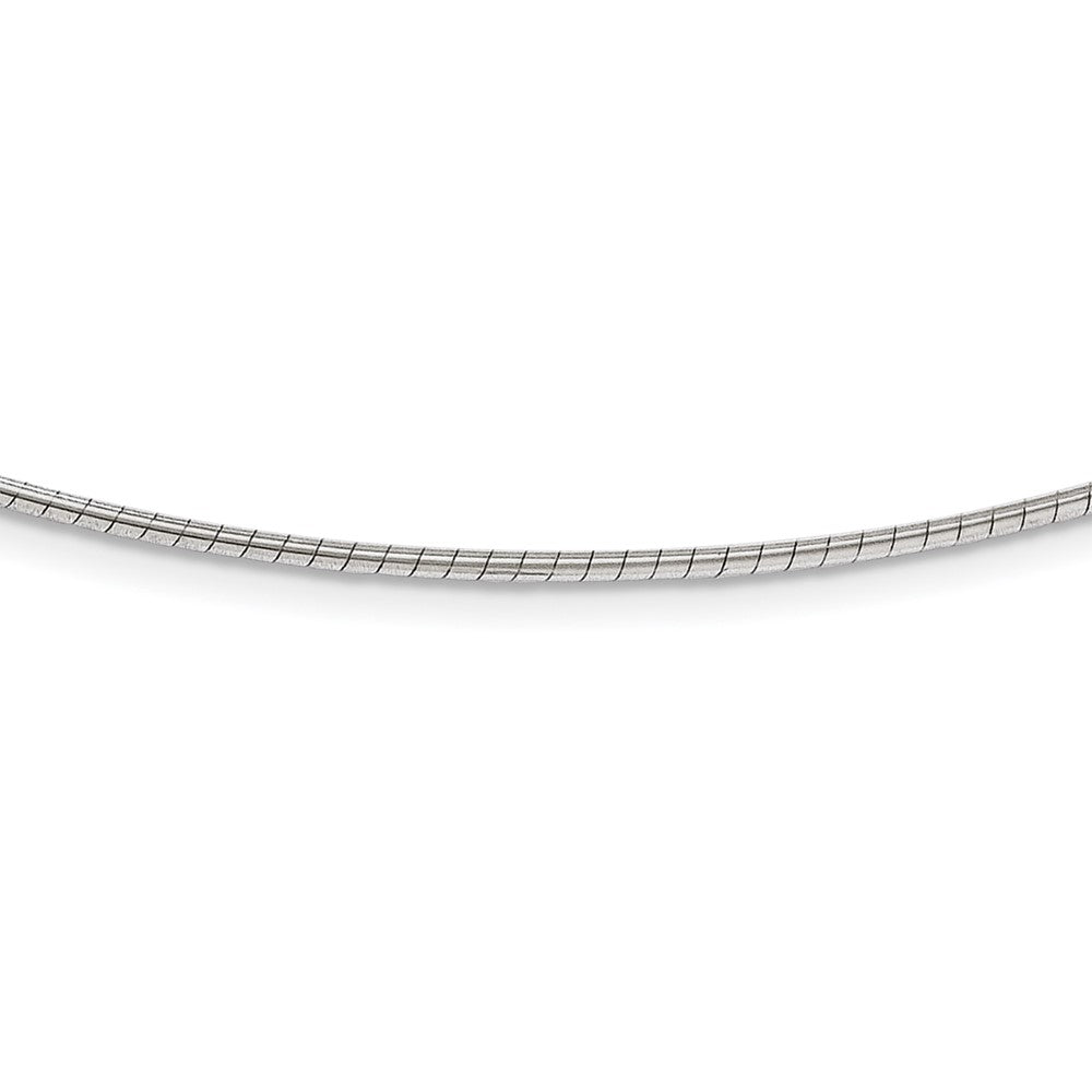 Leslie's 14K White Gold 1.2mm Detachable Clasp Omega Necklace2783-16