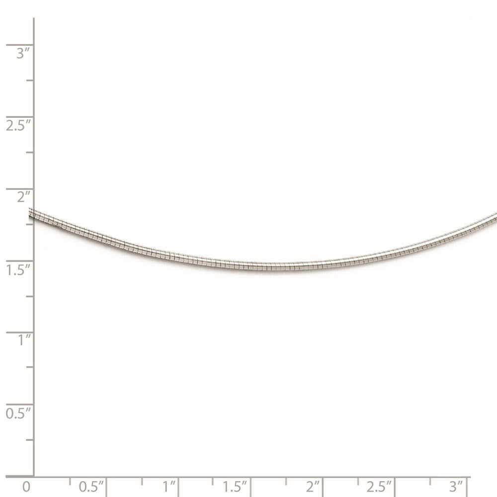 Leslie's 14K White Gold Adjustable Snake Omega Necklace2921-16