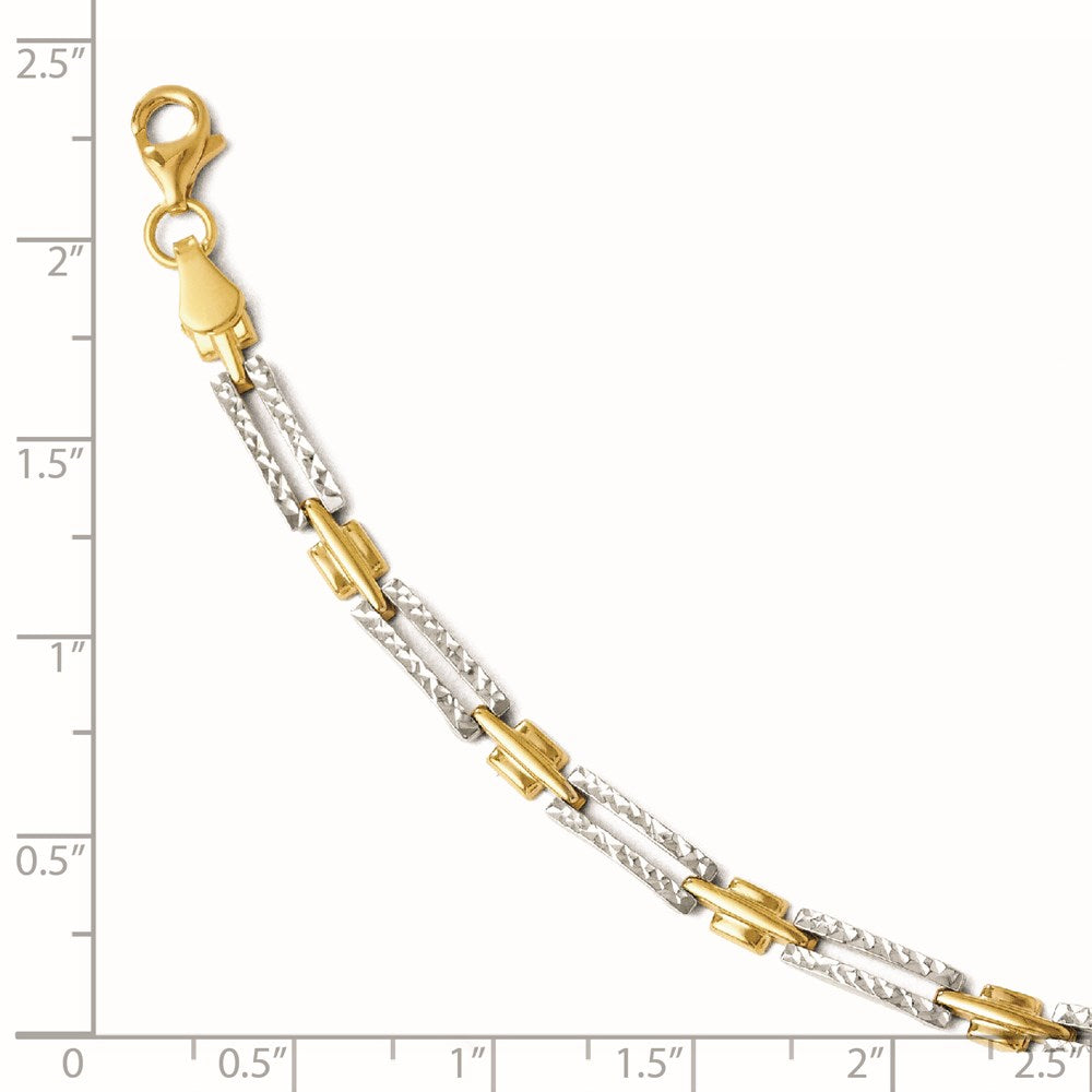 Leslie's 14K w/Rhodium D/C Bracelet3804-7