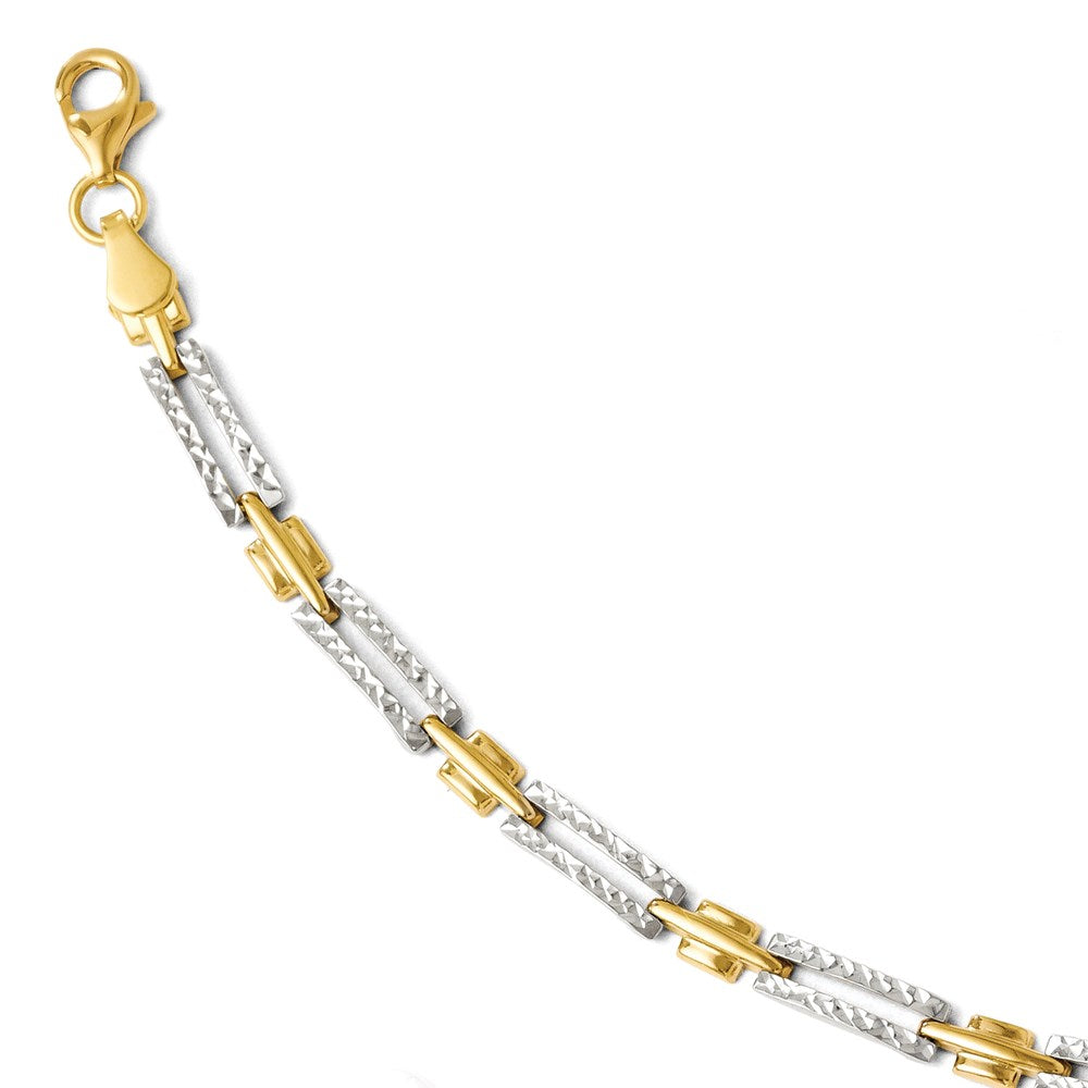 Leslie's 14K w/Rhodium D/C Bracelet3804-7