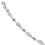 Load image into Gallery viewer, Leslie's 14K White Gold Diamond-Cut Bracelet3823-7