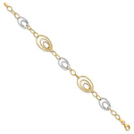 Load image into Gallery viewer, Leslie's 14K Two-tone Fancy Link Bracelet3849-7