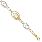 Load image into Gallery viewer, Leslie's 14K Two-tone Fancy Link Bracelet3849-7
