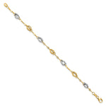 Load image into Gallery viewer, Leslie's 14K Two-tone Fancy Link Bracelet3851-7.25
