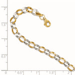 Load image into Gallery viewer, Leslie's 14K Two-Tone Polished Bracelet3995-7