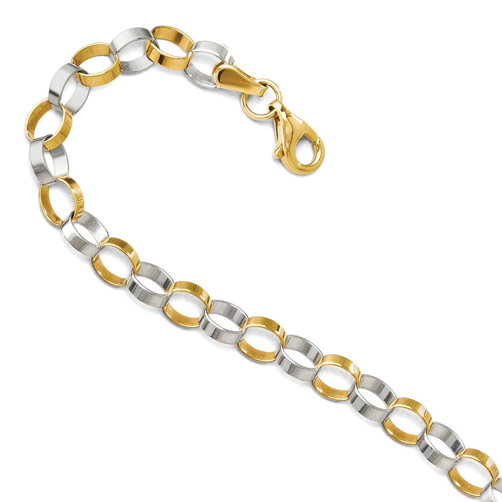 Leslie's 14K Two-Tone Polished Bracelet3995-7