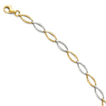 Load image into Gallery viewer, Leslie's 14K Two-tone D/C Bracelet3996-7