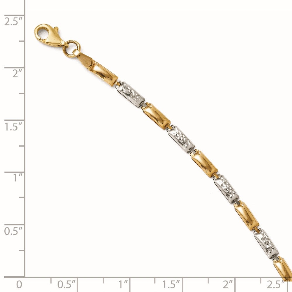 Leslie's 14K w/Rhodium D/C Bracelet3997-7