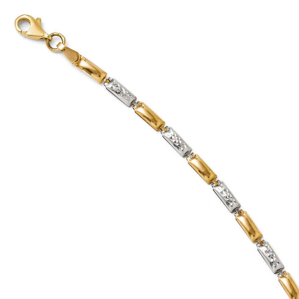 Leslie's 14K w/Rhodium D/C Bracelet3997-7