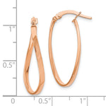 Load image into Gallery viewer, Leslie's 14K and Rose Gold-plated Polished Oval Hoop Earrings39F