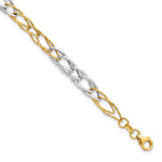 Load image into Gallery viewer, Leslie's 14K Two-tone Link Bracelet4041-7