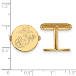 Load image into Gallery viewer, Gold Plated SS U.S. Marine Corps Disc Cuff LinkGP009USMC