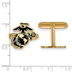 Load image into Gallery viewer, Gold Plated SS U.S. Marine Corps Epoxied Cuff LinkGP024USMC