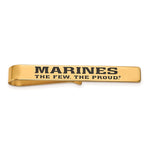 Load image into Gallery viewer, Gold Plated SS U.S. Marine Corps Epoxied Tie BarGP034USMC