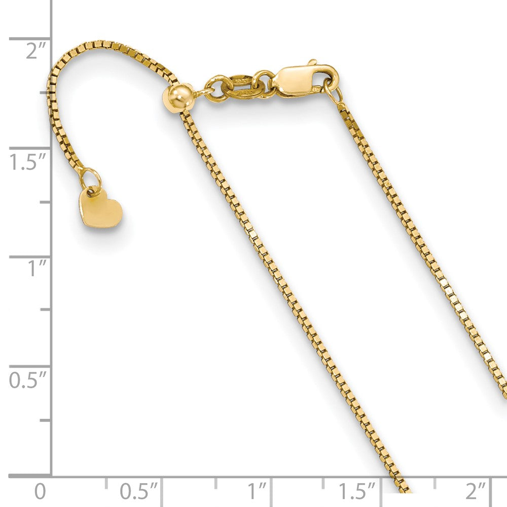 Leslie's 10K Yellow Gold .9 mm Adjustable Box Chain5190-22
