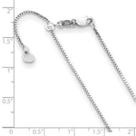 Load image into Gallery viewer, Leslie's 10K White Gold .9 mm Adjustable Box Chain5191-22