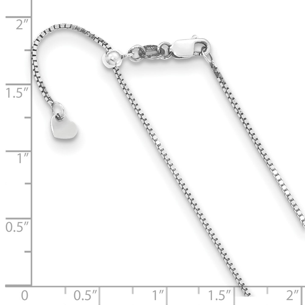 Leslie's 10K White Gold .9 mm Adjustable Box Chain5191-30
