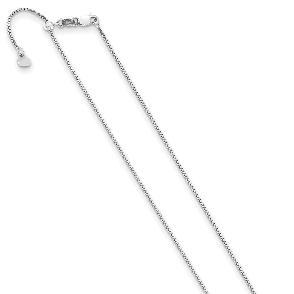 Leslie's 10K White Gold .9 mm Adjustable Box Chain5191-30