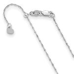 Load image into Gallery viewer, Leslie's 10K White Gold 1 mm Adjustable Singapore Chain5246-22