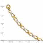 Load image into Gallery viewer, Leslie's 10K Two-tone D/C Bracelet5258-7
