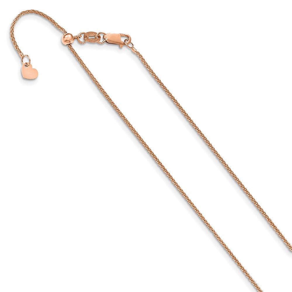 Leslie's 10k Rose Gold 1 mm Adjustable Wheat Chain5302-22