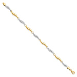 Load image into Gallery viewer, Leslie's 10K w/Rhodium D/C Bracelet5604-7