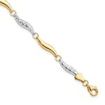 Load image into Gallery viewer, Leslie's 10K w/Rhodium D/C Bracelet5604-7
