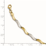 Load image into Gallery viewer, Leslie's 10K Gold w/Rhodium D/C Bracelet5685-7
