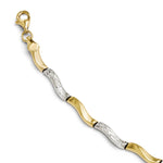 Load image into Gallery viewer, Leslie's 10K Gold w/Rhodium D/C Bracelet5685-7