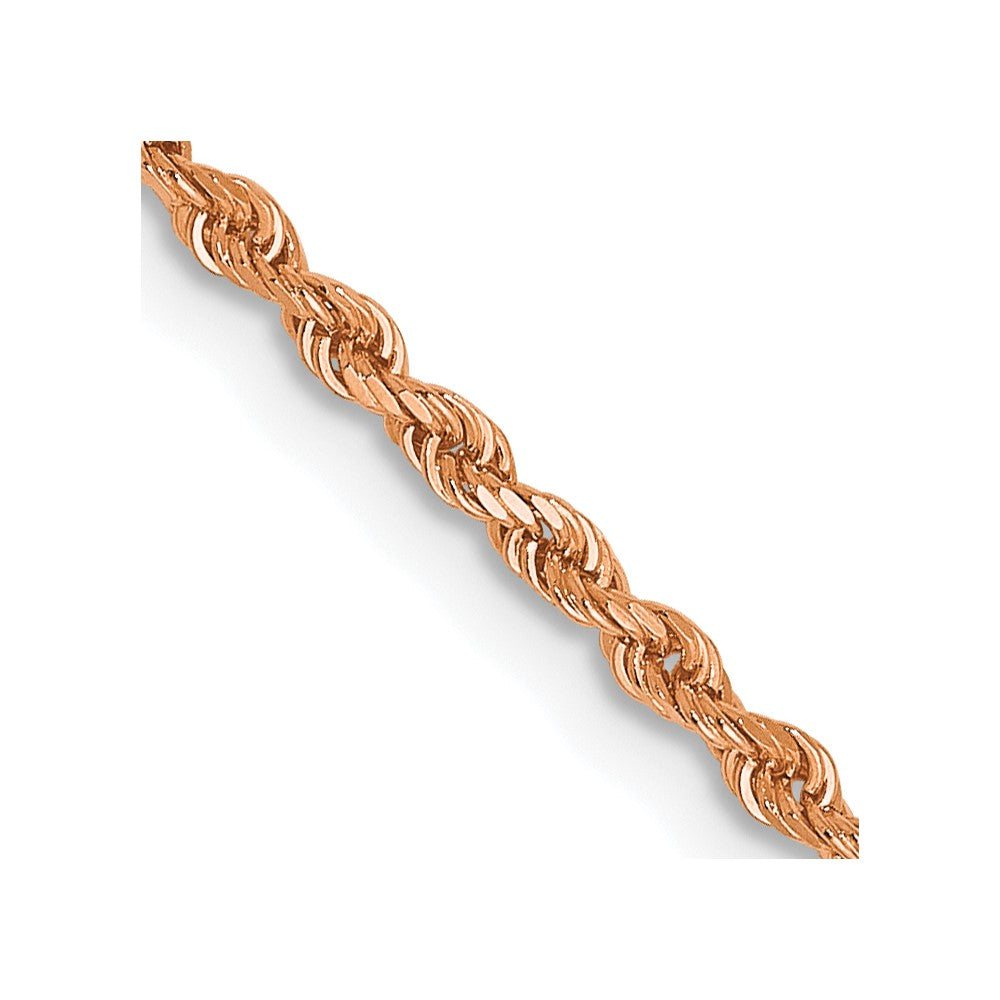 Leslie's 14K Rose Gold 1.5mm Diamond-Cut Rope Chain7113-26
